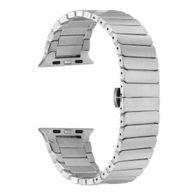 Gpack KRD79 Apple Watch Series 8 41 mm Siyah Alüminyum Alaşım Çizgi Desenli Kordon