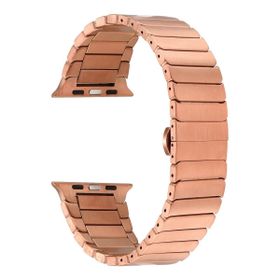 Gpack KRD79 Apple Watch Series 8 41 mm Siyah Alüminyum Alaşım Çizgi Desenli Kordon