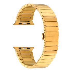 Gpack KRD79 Apple Watch Series 8 41 mm Siyah Alüminyum Alaşım Çizgi Desenli Kordon