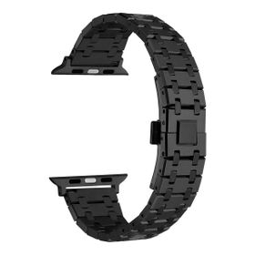 Gpack KRD83 Apple Watch SE 2 2022 Siyah 40 mm Şerit Dizayn Mat Görünüm Metal Kordon