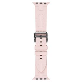 Gpack KRD92 Apple Watch Series 8 41 mm Katman Görünüm Spor Silikon Açık Pembe Kordon