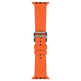 Gpack KRD92 Turuncu Apple Watch Series 8 45 mm Katman Görünüm Spor Silikon Kordon