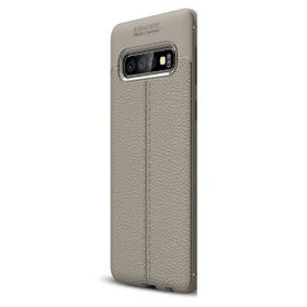 Gpack MHR2902503793 Samsung Galaxy S10 Plus Niss Deri Görünümlü Silikon Cep Telefonu Kılıf