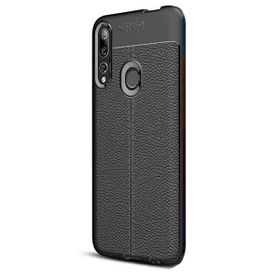 Gpack MHR5385587127 Huawei Y9 Prime 2019 Niss Deri Görünümlü Nano Glass Silikon Cep Telefonu Kılıf