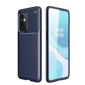 Gpack Oneplus 9 Negro Karbon Görünüm Dizayn Silikon Nano Glass Lacivert Kılıf