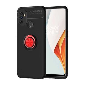 Gpack Oneplus Nord N100 Ravel Silikon Yüzüklü Mıknatıslı Bordo Kılıf
