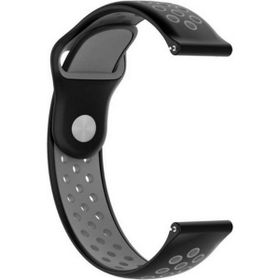 Gpack Oneplus Watch Delikli Çift Renk Silikon Antrasit Kordon