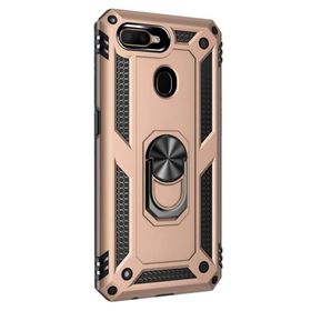 Gpack Oppo A12 Tank Koruma Vega Standlı Yüzüklü Mıknatıslı Kırmızı Kılıf