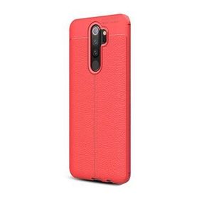 Gpack Oppo A5 2020 Niss Deri Görünümlü Nano Glass Kırmızı Silikon Cep Telefonu Kılıf