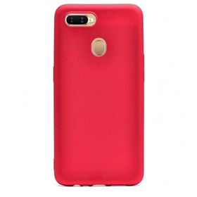 Gpack Oppo A5s Premier Esnek Koruma Nano Glass Kırmızı Silikon Cep Telefonu Kılıf