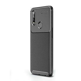 Gpack Oppo A91 Negro Karbon Dizayn Siyah Nano Glass Silikon Cep Telefonu Kılıfı