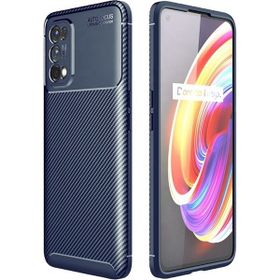 Gpack Oppo Realme 7 Pro Negro Karbon Dizayn Silikon Lacivert Cep Telefonu Kılıfı