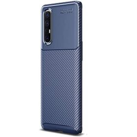 Gpack Oppo Reno 3 Pro Negro Karbon Dizayn Silikon Lacivert Kılıf