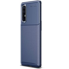 Gpack Oppo Reno 3 Pro Negro Karbon Dizayn Silikon Lacivert Kılıf