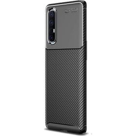 Gpack Oppo Reno 3 Pro Negro Karbon Dizayn Silikon Siyah Kılıf