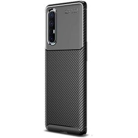 Gpack Oppo Reno 3 Pro Negro Karbon Dizayn Silikon Siyah Kılıf