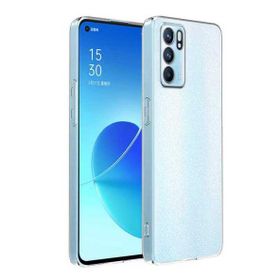Gpack Oppo Reno 6 Süper Silikon Kamera Korumalı Şeffaf Cep Telefonu Kılıfı