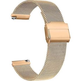 Gpack QCY Watch GTS KRD 45 Gold Çıtçıtlı Hasır Metal Örgülü Kordon