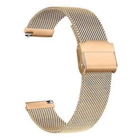Gpack QCY Watch GTS KRD 45 Gold Çıtçıtlı Hasır Metal Örgülü Kordon