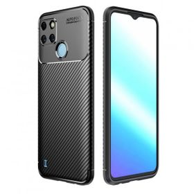 Gpack Realme C21Y Negro Karbon Görünümlü Şık Dizayn Silikon Kılıf