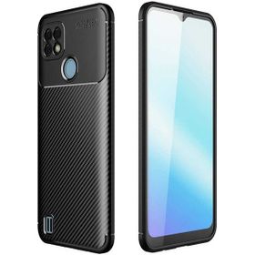 Gpack Realme C25 Negro Karbon Görünüm Dizayn Silikon Siyah Kılıf