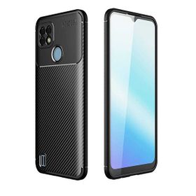 Gpack Realme C25 Negro Karbon Görünüm Dizayn Silikon Siyah Kılıf