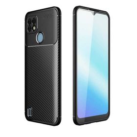 Gpack Realme C25 Negro Karbon Görünüm Dizayn Silikon Siyah Kılıf
