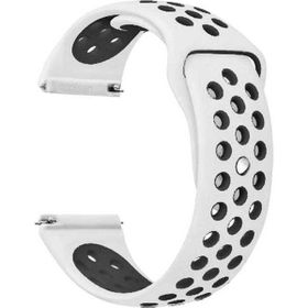Gpack Realme Watch S Pro Delikli Çift Renk Silikon Beyaz Kordon