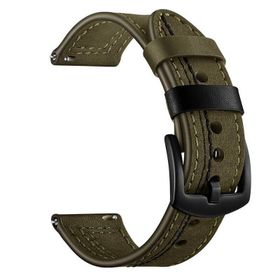 Gpack Realme Watch S Pro Nubuk Deri Görünüm Dikişli KRD 19 Koyu Yeşil Kordon
