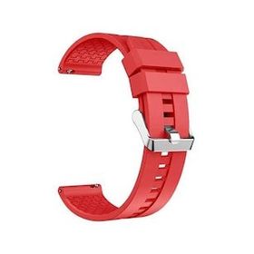 Gpack Realme Watch S Pro Silikon Çizgili Kançalı Kırmızı Kordon