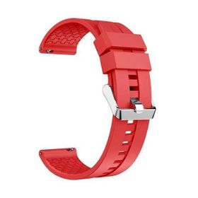 Gpack Realme Watch S Pro Silikon Çizgili Kançalı Kırmızı Kordon