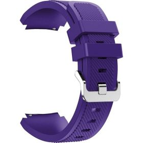 Gpack Realme Watch S Pro Silikon Çizgili Kancalı Mor Kordon