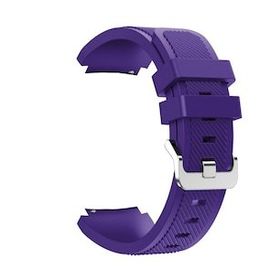 Gpack Realme Watch S Pro Silikon Çizgili Kancalı Mor Kordon