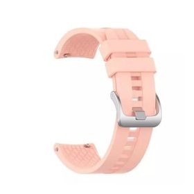 Gpack Realme Watch S Pro Silikon Çizgili Kançalı Pembe Kordon