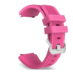 Gpack Realme Watch S Pro Silikon Çizgili Kançalı Pembe Kordon