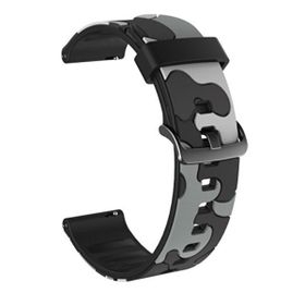 Gpack Realme Watch S Pro Silikon Çizgili Kançalı Siyah Kordon