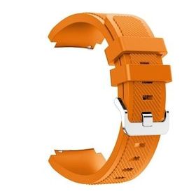 Gpack Realme Watch S Pro Silikon Çizgili Kançalı Turuncu Kordon
