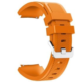 Gpack Realme Watch S Pro Silikon Çizgili Kançalı Turuncu Kordon