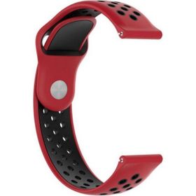 Gpack Samsung Active 2 44 mm Delikli Çift Renk Silikon Bordo Kordon