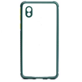 Gpack Samsung Galaxy A01 Core Kaff Kamera Koruma Arkası Şeffaf Silikon Koyu Yeşil Kılıf