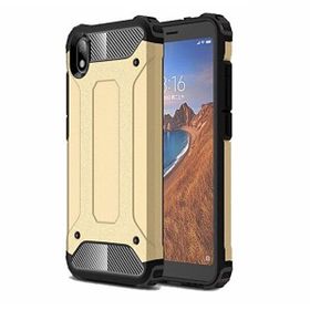 Gpack Samsung Galaxy A01 Core Vega Tank Koruma Standlı Yüzüklü Mıknatıslı Gold Cep Telefonu Kılıfı