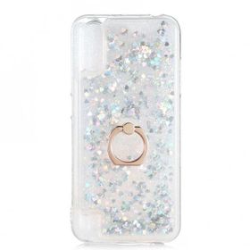 Gpack Samsung Galaxy A01 Milce Sulu Yüzüklü Silikon Arka Kapak Gold Kılıf