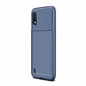 Gpack Samsung Galaxy A01 Negro Karbon Dizayn Nano Glass Lacivert Silikon Cep Telefonu Kılıf