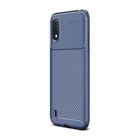 Gpack Samsung Galaxy A01 Negro Karbon Dizayn Nano Glass Lacivert Silikon Cep Telefonu Kılıf