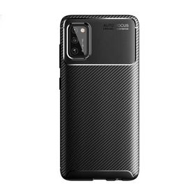 Gpack Samsung Galaxy A02S Negro Karbon Dizayn Silikon Kahverengi Cep Telefonu Kılıfı