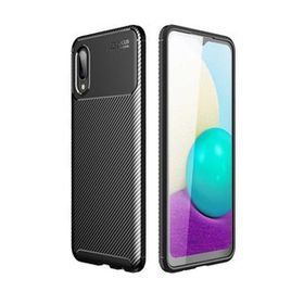Gpack Samsung Galaxy A02S Negro Karbon Dizayn Silikon Kahverengi Cep Telefonu Kılıfı