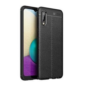 Gpack Samsung Galaxy A02S Niss Silikon Deri Görünümlü Kırmızı Kılıf