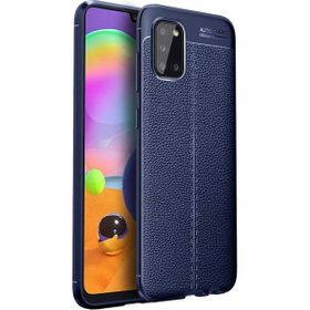 Gpack Samsung Galaxy A02S Niss Silikon Deri Görünümlü Lacivert Kılıf