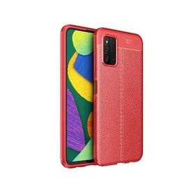 Gpack Samsung Galaxy A03S Niss Silikon Deri Görünümlü Korumalı Siyah Kılıf