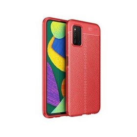 Gpack Samsung Galaxy A03S Niss Silikon Deri Görünümlü Korumalı Siyah Kılıf